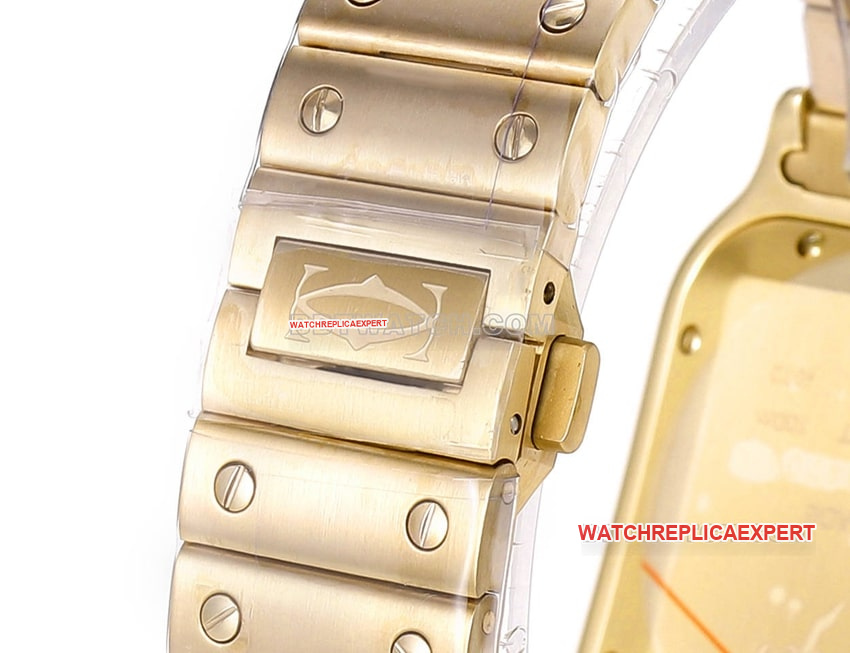 THB factory Cartier Santos top-tier replicawhite dialyellow goldsteel bracelet bracelet live photos