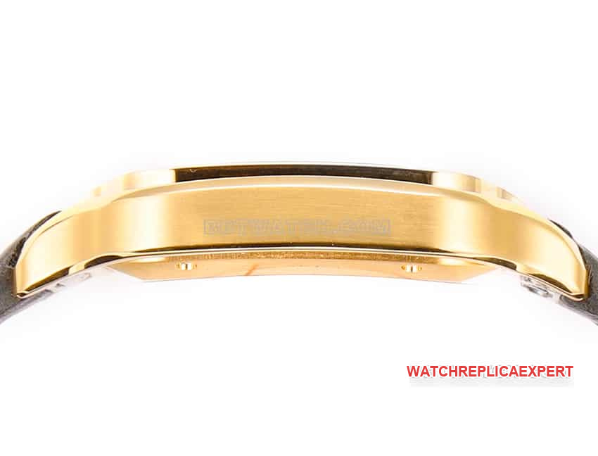 THB factory Cartier Santos top-tier replicawhite dialyellow goldsteel bracelet side live photo