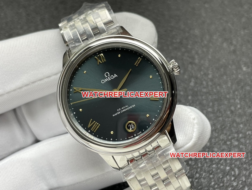 VS FactoryOmega De Ville super clone pine green dial434.10.34.20.10.001front live photo