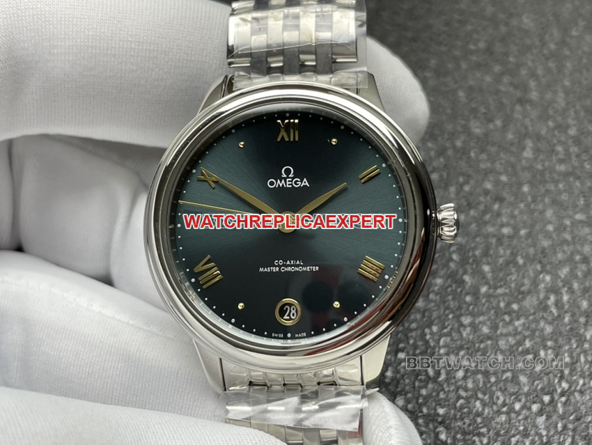 VS FactoryOmega De Ville super clone pine green dial434.10.34.20.10.001front live photo