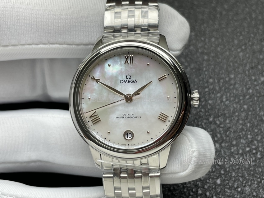 VS FactoryOmega De Ville top-tier 1:1high-quality Collectwhite mother-of-pearl plate 434.10.34.20.05.001front live photo