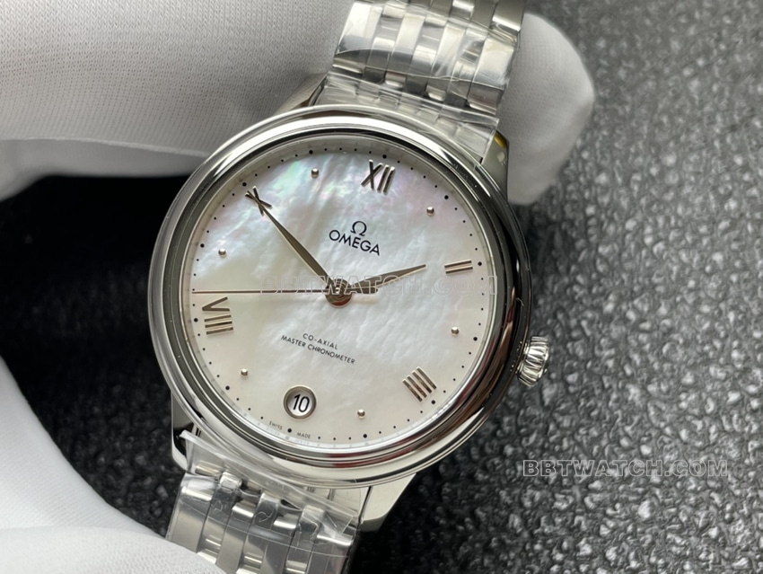 VS FactoryOmega De Ville top-tier 1:1high-quality Collectwhite mother-of-pearl plate 434.10.34.20.05.001front live photo