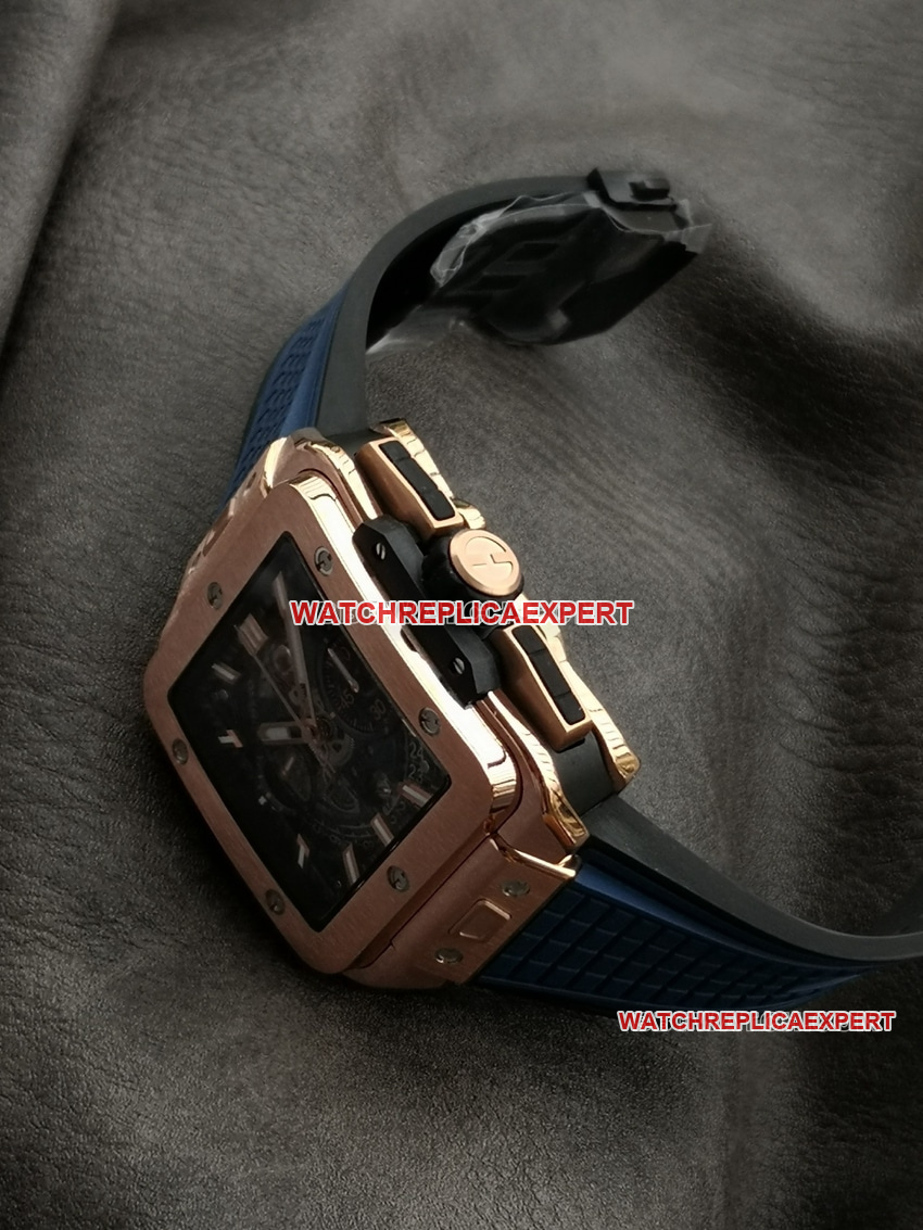 BBF factory Hublot watch 1:1top-tier replica hollow plate Wangjin 821.OX.5180.RXside live photo