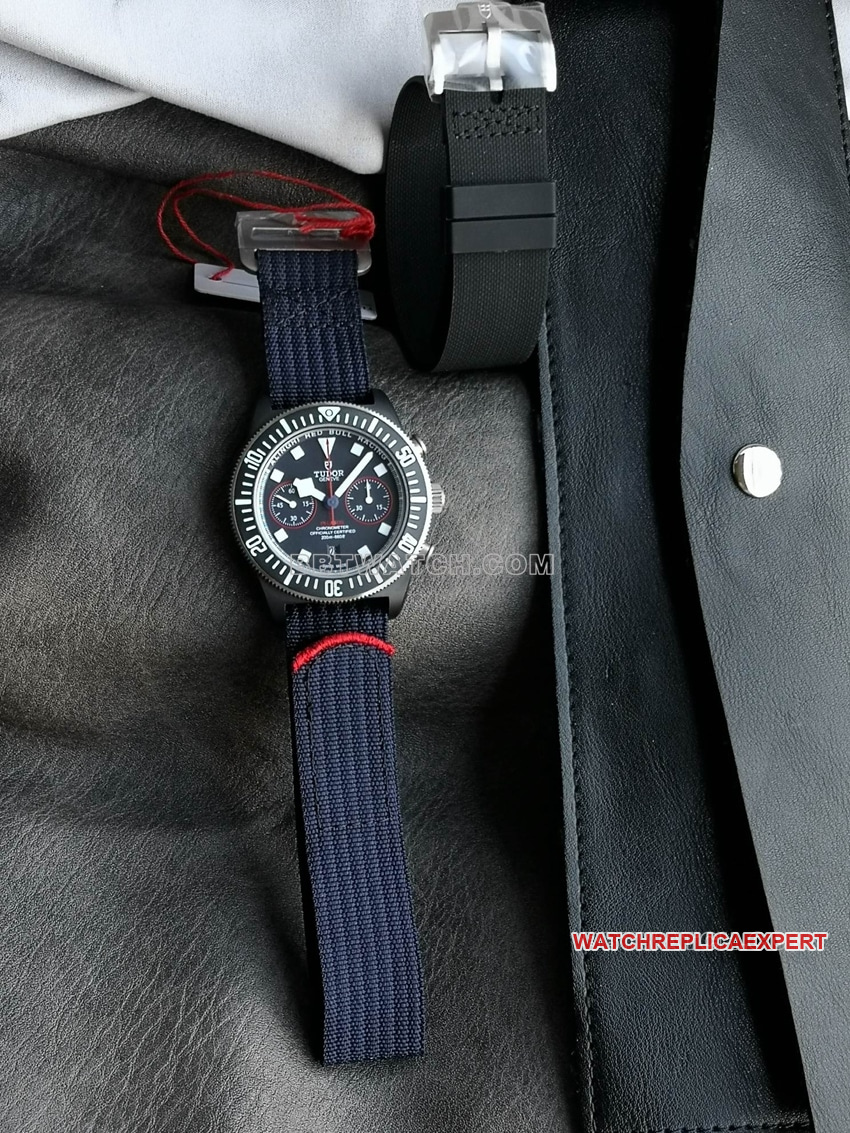 M+ Factory M25807KN-0001 P1 Leader Tudor Submarine Top 1:1 Imitation Blue Dial Chronograph Mechanical Watch P0