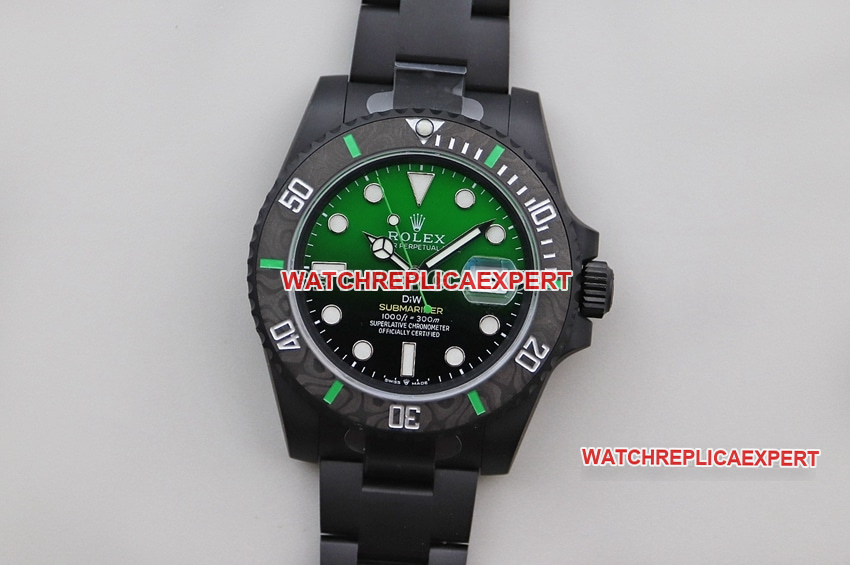 VS Rolex Submariner 1:1 Top Quality Replica Gradient Green Dial Carbon Fiber Mechanical Steel Strap