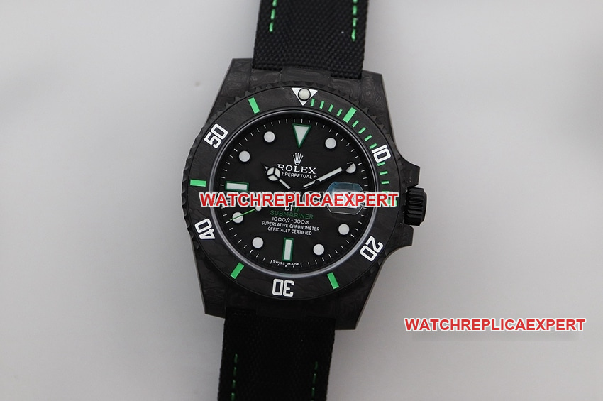 VS factory Rolex Submariner 1:1 super A high imitation black dial carbon fiber green bezel mechanical leather strap