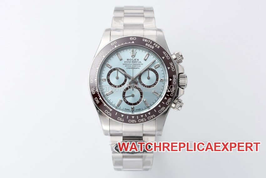 Erstklassige Rolex-Replikuhr. Clean Factory Daytona eisblaue Rückseite, transparentes Zifferblatt, mechanisches Uhrwerk 4131