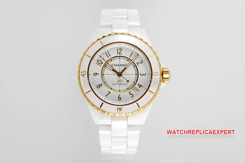 Chanel H9540 J12 2024 Esfera blanca súper clonada, caja de cerámica de precisión blanca y pulsera mecánica de acero con cristal de zafiro