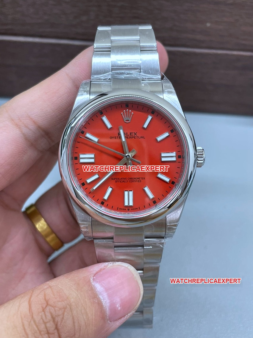 Rolex Oyster Perpetual 41mm Red Spitfire Dragon VS Factory Super Clone 2024 Mechanical Watch m124300-0007