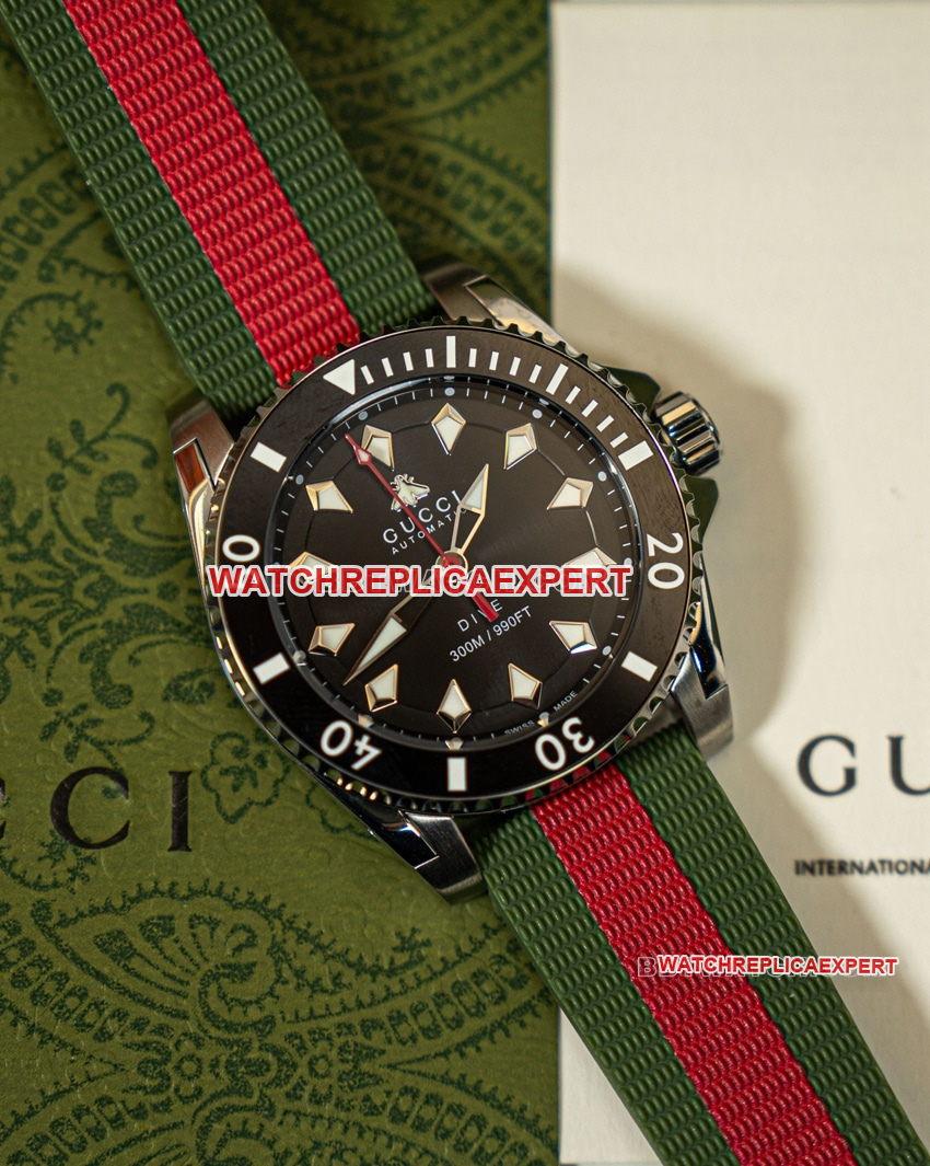 Gucci YA136349 Original Factory Super A Super Clone 2024 New Black Dial Mechanical Watch