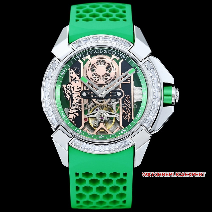 TW Factory Czech Leopard X43 CR7 Joint Custom Drill Ring Super Clone Mechanical Green Rubber Model