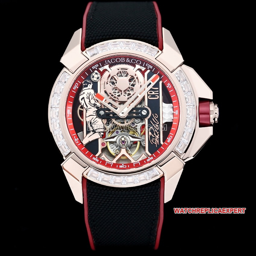 TW Factory Czech Leopard X43 CR7 Co-Branded Limited Edition Diamond Bezel Black and Red Mechanical Replica