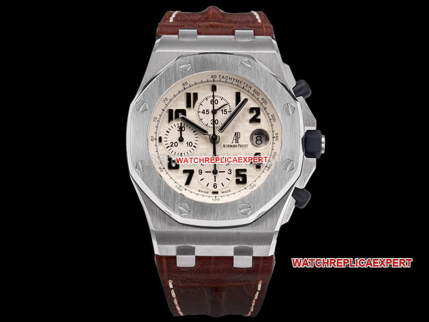 TW Factory Audemars Piguet Royal Oak Offshore Model 1:1 Super A super clone Ivory White Dial Mechanical Belt Model 26470 Audemars Piguet