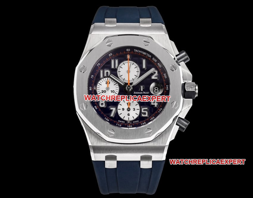 TW Factory Audemars Piguet Royal Oak Offshore 1:1 Top Replica Blue Dial Mechanical Rubber Strap 26470 Audemars Piguet
