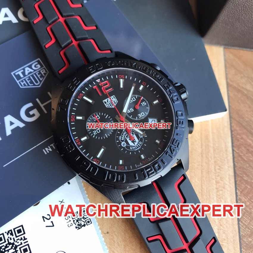 TAG Heuer F1 Series CAZ101J Top 1:1 Replica Black Dial Manchester United Quartz Chronograph Mechanical Watch CAZ101J CAZ101J