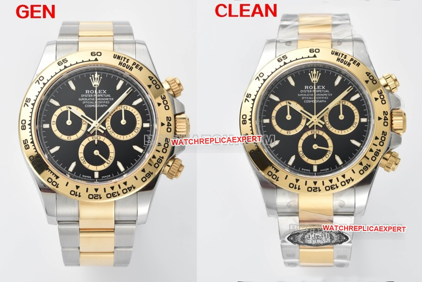 Rolex 126503 Daytona C Factory Replica Review: Gold-Black Studded Dial, Real vs Fake 4131 Movement Comparison
