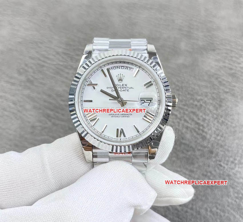 Rolex GM Factory Rolex Day Date 1:1 Super A White Plate Mechanical Watch m228239-0046 Rolex
