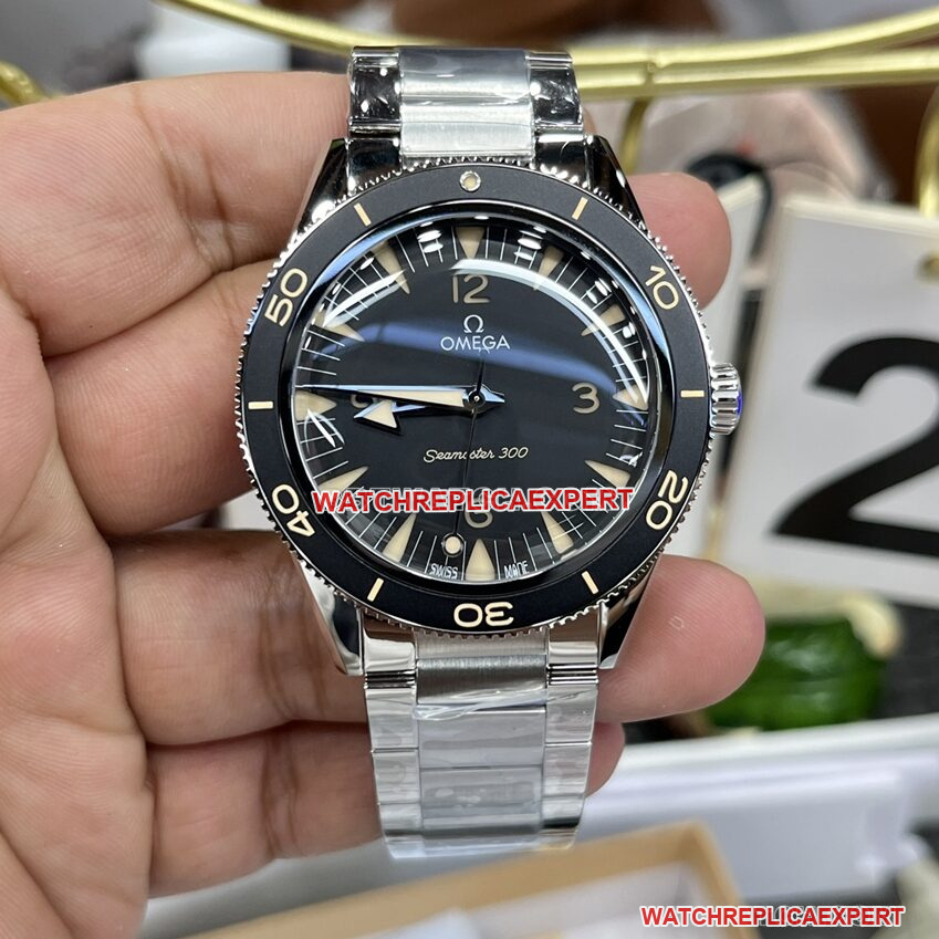 Omega VS Seamaster 234.30.41.21.01.001 Reloj mecánico superior de imitación fina con esfera negra 1:1