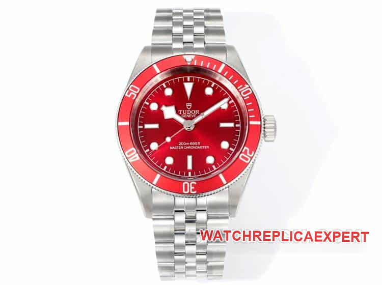 Tudor 3T Biwan Top One-to-One Super Clone Red Dial Mechanical Steel Bracelet Model 7939A1