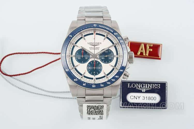 AF Longines Conquest One-to-One Super A Super Clone Silver Dial Mechanical Steel Bracelet L3.835.4.98.6