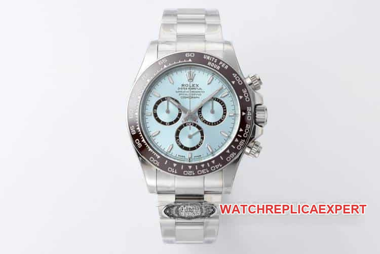 Rolex Daytona 1:1 Super A Fine Imitation Cadran Bleu Glace Propre 4131 Mouvement Mécanique Bracelet En Acier 126506