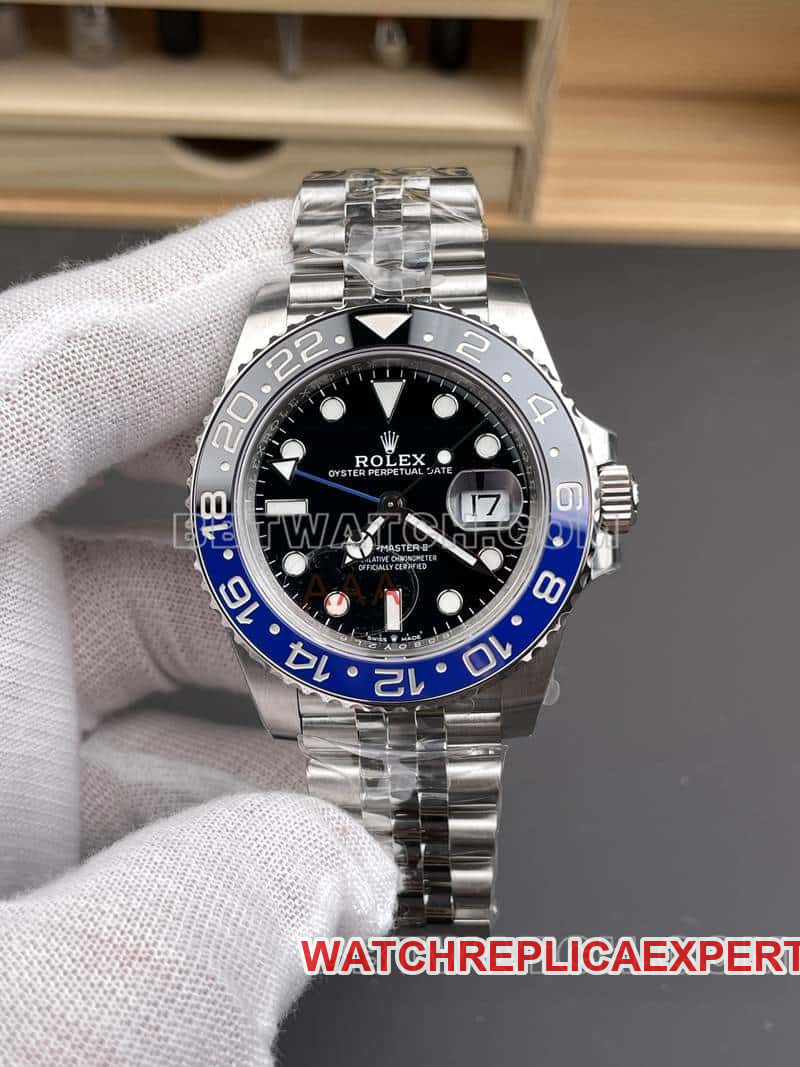 Rolex GMT-Master VS Factory Blue and Black Ring Mechanical Steel Bracelet Model 126710 Replica Watch