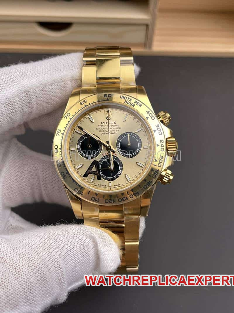 VS Rolex Daytona Original Factory Super A Super Clone Gold Zifferblatt 4131 Mechanisches Uhrwerk 126508