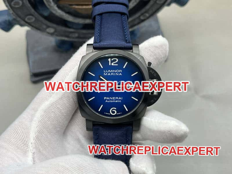 Relógio Mecânico Réplica Panerai Luminor Top 1:1 com Mostrador Azul PAM02319 VS