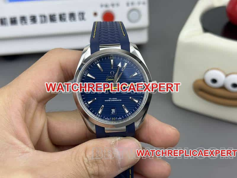 Omega VS Seamaster One-to-One Top Replica Blue Dial 150 Meters Mechanical Rubber Model 220.12.41
