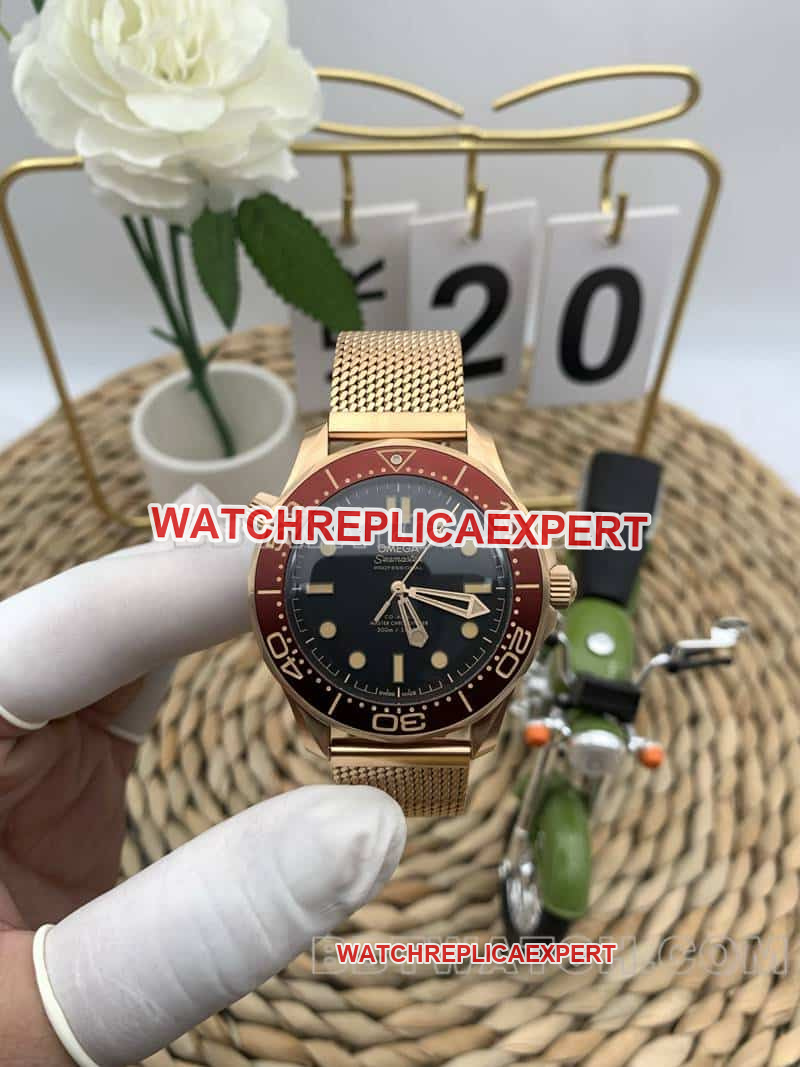 Omega VS Seamaster 210.90.42 Bronce 42mm Mecánico Esfera Negra Réplica Uno a Uno de Primera Calidad