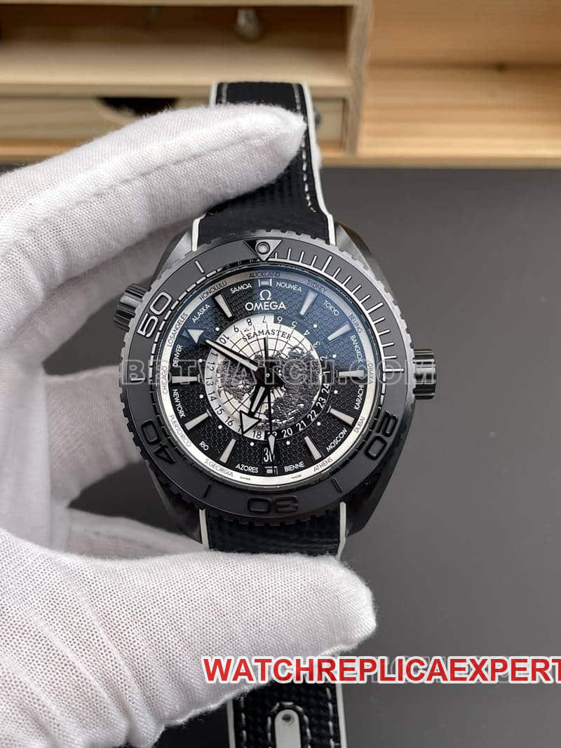 Omega VS Seamaster Black Knight World Time 1:1 Super Clone Mechanical Watch 220.92.43