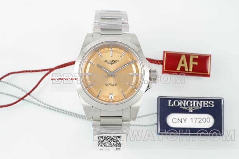 AF Factory Longines Conquest Original Factory Super Clone vergoldete mechanische Uhr L3.430.4.62.6