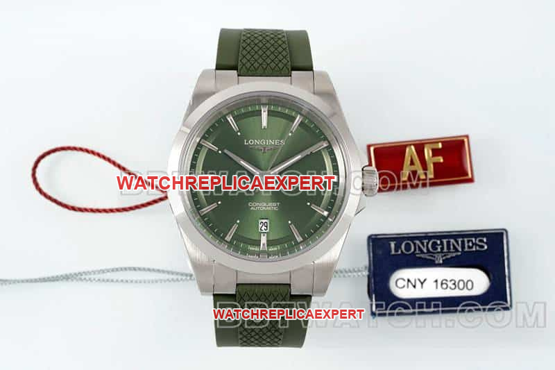 AF Factory Longines Conquest Super Clone Green Dial Mechanical Rubber Model L3.830.4.02.9