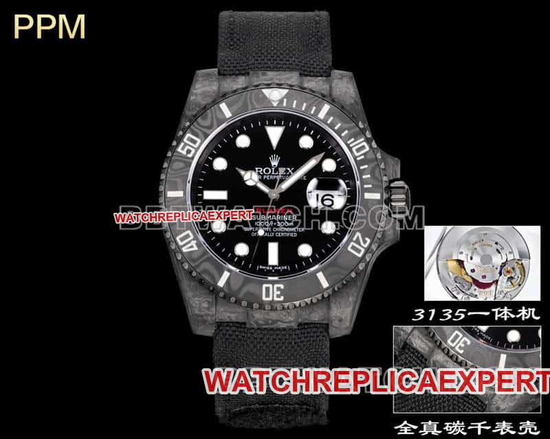 Rolex Submariner PPM Factory Black Dial Carbon Fiber 3135 Automatic Super Clone Watch