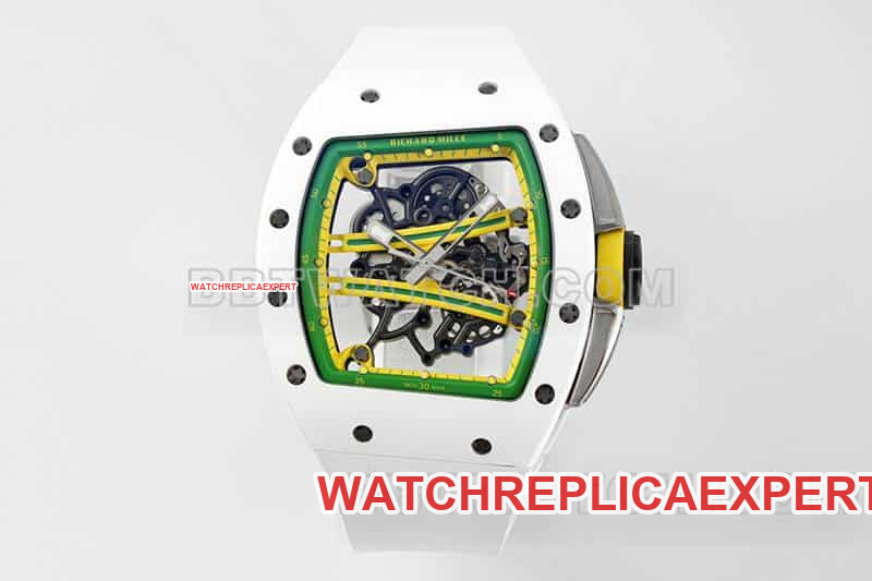 APS Factory Richard Mille Men’s Top-Tier Replica Mechanical RM 61-01 White Rubber Watch
