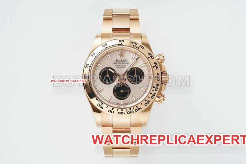 APS Factory Rolex Daytona Top 1:1 Pink Dial Rose Gold Mechanical Steel Bracelet Model 116505