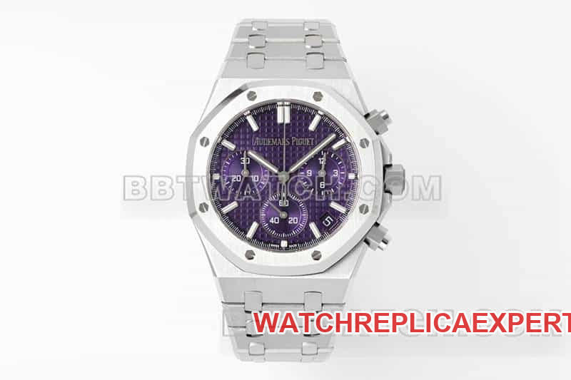 APS Factory Audemars Piguet Royal Oak Top 1:1 Replica Purple Dial 41mm Chronograph Mechanical Watch 26240