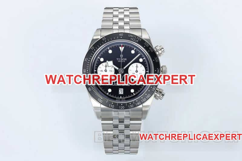 Tudor M79360 ZF Biwan Blue Bay One-to-One Top Replica Black Dial Chronograph Mechanical Steel Bracelet Model