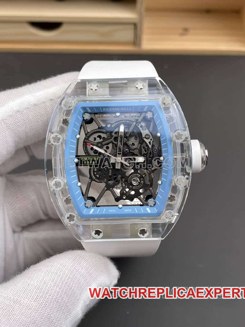 RM Factory Men's 1:1 Super A Refined Imitation Transparent Crystal Mechanical Watch RM35-01 Richard Mille