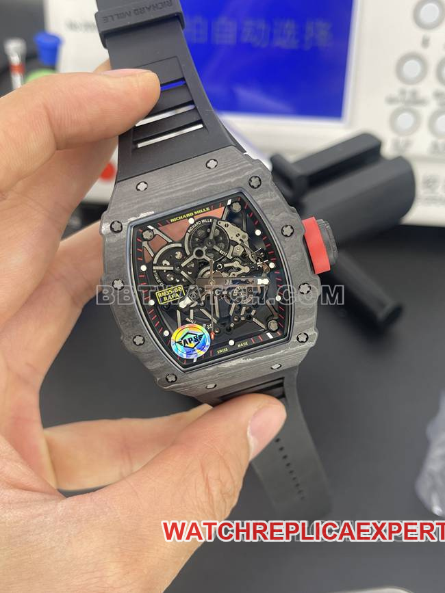Richard Mille RM35-02 APS Factory Top-Tier Replica Carbon Fiber Mechanical Watch