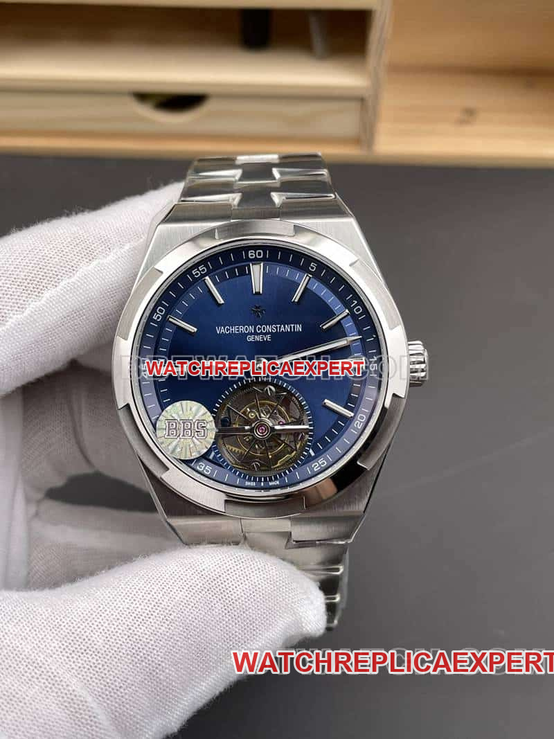 Vacheron Constantin Overseas 6000V BBS Factory Vertical and Horizontal Top One-to-One Blue Dial Tourbillon Mechanical Watch
