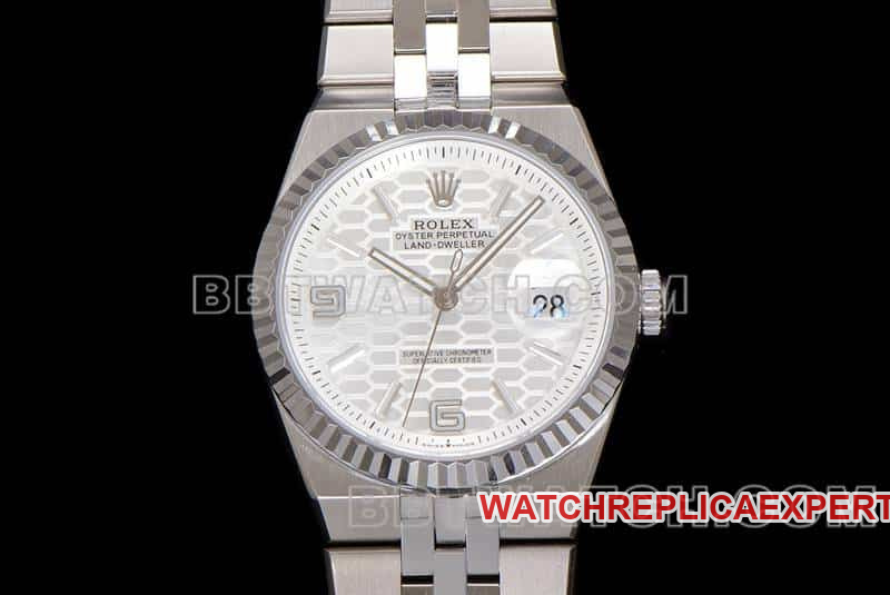Rolex ES Factory Land-Dweller Top 1:1 Super Clone Relógio Mecânico com Mostrador Branco 127234