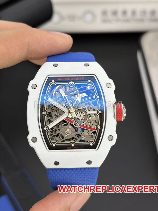 Best Replica Watch Richard Mille RM67-02 UMI Factory Hollow Plate White Shell Mechanical 33 Grams Light Feel