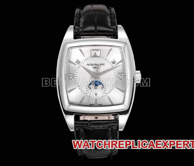 Patek Philippe Komplikationen TW Factory Original Factory Super Clone Silbergraues Zifferblatt Mechanische 5135 Luxusuhr