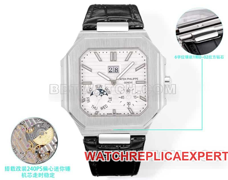 Patek Philippe CUBITUS 5822 3K Factory One-to-One Top Replica White Dial Mechanical Belt Model