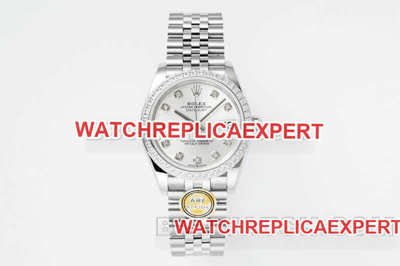 Rolex Datejust 31mm ARF Silver Gray Dial Diamond Bezel 1:1 Top-Quality Replica