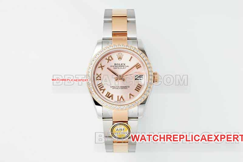 Rolex Datejust 31mm Rose Gold Dial Diamond Bezel ARF 1:1 Top-Tier Replica Watch 278381