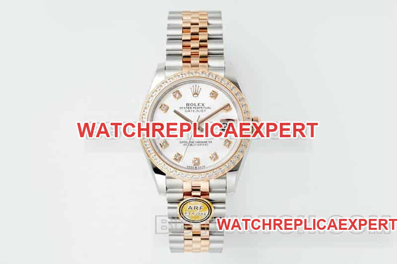 31mm Rolex Datejust ARF 1:1 Super A Super Clone White Mother-of-Pearl Dial Diamond Bezel Mechanical Five-Link 278381