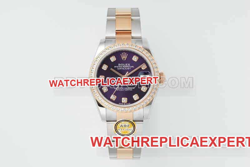 Rolex ARF 31mm One-to-One Top Quality Replica Purple Dial Mechanical Watch 278381