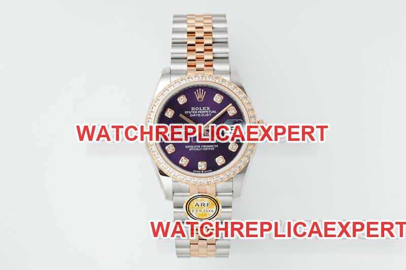 Rolex Datejust 31mm Purple Dial Diamond Bezel ARF Original Factory CollectMechanical Five-Link 278381